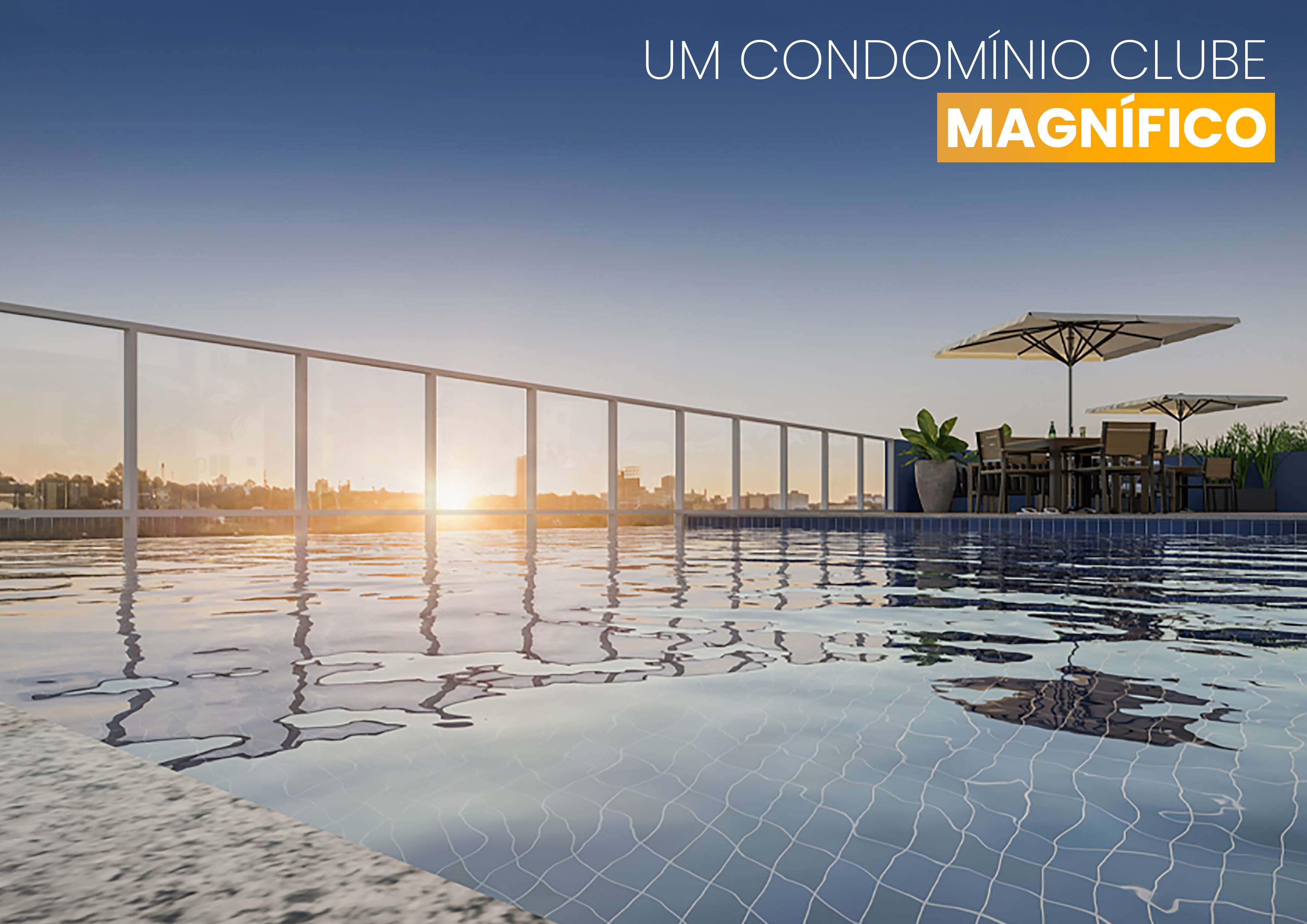 Pôr do sol no Residencial Sunset Club